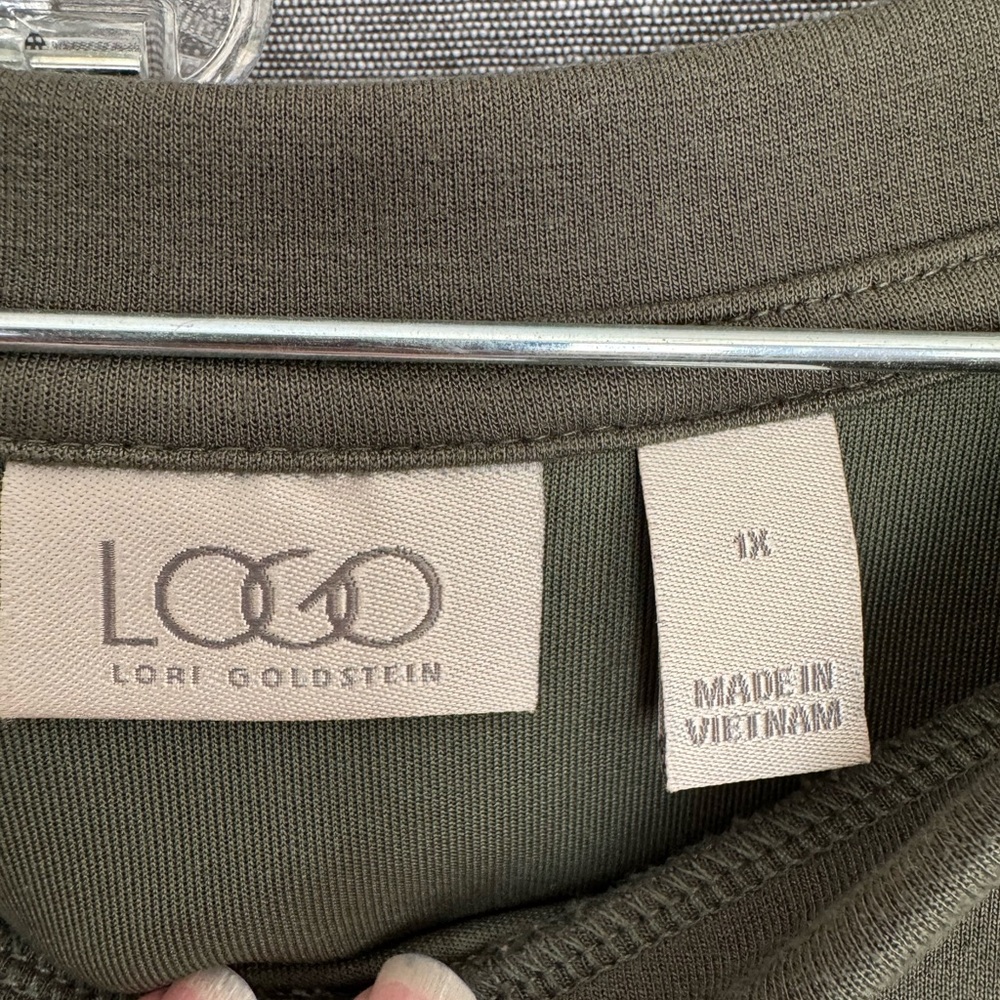 Set- LOGO Lori Goldstein Sweatshirt 1X & Pants XLP Pullover Oversize Lagenlook - Picture 3 of 6